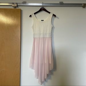 Rue21 Sheer Pink & White Dress